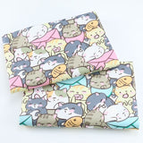 2PCS Dinosaur Dot, Fox  Animals Twill 100% Cotton Fabric,Patchwork Cloth,Sewing Quilting Fat Quarters Material For Baby&Child
