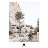 Trendy Bohemia Beige Palm Tree Leaves Nature Canvas Painting Poster Print Wall Art Pictures for Living Room Interior Home Decor - shopwishi 