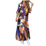 Autumn Denim Long Dress with Long Sleeve