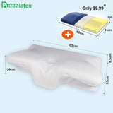 Purenlatex Contour Orthopedic Pillow Memory Foam Cervical 14cm Pillow Neck Pain Remedial Pillow for Side Back Stomach Sleepers