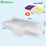 Purenlatex Contour Orthopedic Pillow Memory Foam Cervical 14cm Pillow Neck Pain Remedial Pillow for Side Back Stomach Sleepers