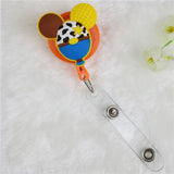eTya Cartoon Cute Silicone Credit Card Holder Women Men Kid Student  Retractable Badge Reel ID Name Bus Card Badge Holder