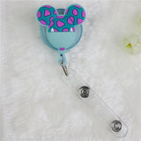 eTya Cartoon Cute Silicone Credit Card Holder Women Men Kid Student  Retractable Badge Reel ID Name Bus Card Badge Holder