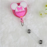 eTya Cartoon Cute Silicone Credit Card Holder Women Men Kid Student  Retractable Badge Reel ID Name Bus Card Badge Holder