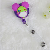 eTya Cartoon Cute Silicone Credit Card Holder Women Men Kid Student  Retractable Badge Reel ID Name Bus Card Badge Holder