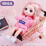 NEW Bjd Doll 16cm 13 Movable Joint Cute Doll 3D Real Eye Dress Up Fashion  Baby With Clothes Shoes Children's DIY Girl Toy Gift - shopwishi 