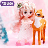 NEW Bjd Doll 16cm 13 Movable Joint Cute Doll 3D Real Eye Dress Up Fashion  Baby With Clothes Shoes Children's DIY Girl Toy Gift - shopwishi 