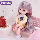 NEW Bjd Doll 16cm 13 Movable Joint Cute Doll 3D Real Eye Dress Up Fashion  Baby With Clothes Shoes Children's DIY Girl Toy Gift - shopwishi 
