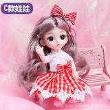 NEW Bjd Doll 16cm 13 Movable Joint Cute Doll 3D Real Eye Dress Up Fashion  Baby With Clothes Shoes Children's DIY Girl Toy Gift - shopwishi 