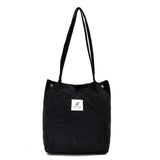 Women Corduroy Shopping Bag Female Canvas Cloth Shoulder Bag Environmental Storage Handbag Reusable Foldable Eco Grocery Totes - shopwishi 