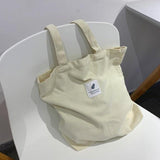 Women Corduroy Shopping Bag Female Canvas Cloth Shoulder Bag Environmental Storage Handbag Reusable Foldable Eco Grocery Totes - shopwishi 