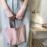 Women Corduroy Shopping Bag Female Canvas Cloth Shoulder Bag Environmental Storage Handbag Reusable Foldable Eco Grocery Totes - shopwishi 