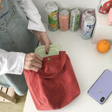 Women Corduroy Shopping Bag Female Canvas Cloth Shoulder Bag Environmental Storage Handbag Reusable Foldable Eco Grocery Totes - shopwishi 