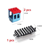 Railway Transport Assemble Big Building Blocks Track Set Compatible Duploes Train Bricks Home Interactive Toys For Children Gift