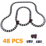 Railway Transport Assemble Big Building Blocks Track Set Compatible Duploes Train Bricks Home Interactive Toys For Children Gift