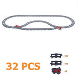 Railway Transport Assemble Big Building Blocks Track Set Compatible Duploes Train Bricks Home Interactive Toys For Children Gift