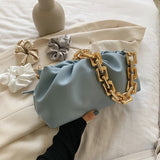 Solid Color Pleated Tote Bag 2021 Fashion New High-quality Soft Leather Women's Designer Handbag Travel Shoulder Bags Armpit Bag