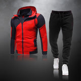 New 2020 Casual Tracksuit Men Sets Hoodies And Pants 2 Piece/Sets Zipper Hooded Sweatshirt Outfit Sportswear Male Suit Clothing