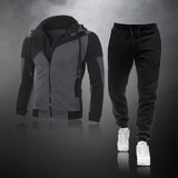 New 2020 Casual Tracksuit Men Sets Hoodies And Pants 2 Piece/Sets Zipper Hooded Sweatshirt Outfit Sportswear Male Suit Clothing