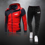 New 2020 Casual Tracksuit Men Sets Hoodies And Pants 2 Piece/Sets Zipper Hooded Sweatshirt Outfit Sportswear Male Suit Clothing
