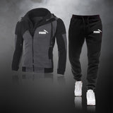 New 2020 Casual Tracksuit Men Sets Hoodies And Pants 2 Piece/Sets Zipper Hooded Sweatshirt Outfit Sportswear Male Suit Clothing