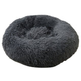Big Pet Kennel Fuzzy Round Plush Cat Bed House Soft Long Plush Pet Dog Bed Nest Winter Warm Sleeping Cat Pet Bed Mat Cat House