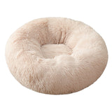 Big Pet Kennel Fuzzy Round Plush Cat Bed House Soft Long Plush Pet Dog Bed Nest Winter Warm Sleeping Cat Pet Bed Mat Cat House