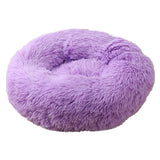 Big Pet Kennel Fuzzy Round Plush Cat Bed House Soft Long Plush Pet Dog Bed Nest Winter Warm Sleeping Cat Pet Bed Mat Cat House