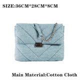 Luxury Designer Jean Crossbody Shoulder bag for Women with Denim Chain