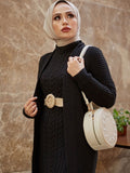 Women Dress New Season Autumn Winter 2 Piece Hijab Knitwear Suit Islamic Muslim Clothing Long Cardigan Model Made in Turkey