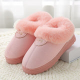 2020 Faux Fur Winter Warm Shoes Woman Men Indoor Slippers Soft Plush Anti-slip Lovers Home Floor Slipper Cotton Slides SH08271