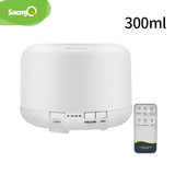 saengQ Electric Air Aroma Humidifier 300ML 500ML 1000ML - Ultrasonic Cool Mist Fogger LED Essential Oil Diffuser