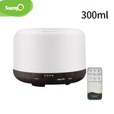 saengQ Electric Air Aroma Humidifier 300ML 500ML 1000ML - Ultrasonic Cool Mist Fogger LED Essential Oil Diffuser