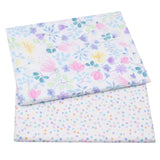 2PCS Dinosaur Dot, Fox  Animals Twill 100% Cotton Fabric,Patchwork Cloth,Sewing Quilting Fat Quarters Material For Baby&Child