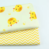 2PCS Dinosaur Dot, Fox  Animals Twill 100% Cotton Fabric,Patchwork Cloth,Sewing Quilting Fat Quarters Material For Baby&Child