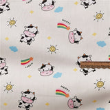 Pink Bear Unicorn Animals Cotton Twill kids Fabric , Patchwork Cloth, Sewing Quilting Fat Quarters Material For Baby & Child