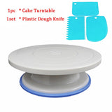 DIY Cake Turntable Baking Silicone Mold Cake Plate Rotating Round Cake Decorating Tools Rotary Table Pastry Supplies Cake Stand