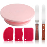DIY Cake Turntable Baking Silicone Mold Cake Plate Rotating Round Cake Decorating Tools Rotary Table Pastry Supplies Cake Stand