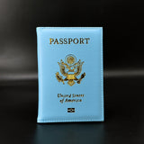 Personalised leather USA Passport Cover Customized Travel Passport holder American Wallet Covers for Passports Girls America