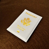 Personalised leather USA Passport Cover Customized Travel Passport holder American Wallet Covers for Passports Girls America