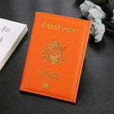 Personalised leather USA Passport Cover Customized Travel Passport holder American Wallet Covers for Passports Girls America