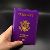 Personalised leather USA Passport Cover Customized Travel Passport holder American Wallet Covers for Passports Girls America