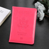 Personalised leather USA Passport Cover Customized Travel Passport holder American Wallet Covers for Passports Girls America