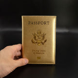 Personalised leather USA Passport Cover Customized Travel Passport holder American Wallet Covers for Passports Girls America