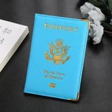 Personalised leather USA Passport Cover Customized Travel Passport holder American Wallet Covers for Passports Girls America