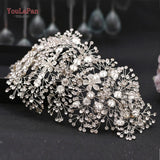 YouLaPan Golden Crystal Rhinestone for Bride - Hair Accessory