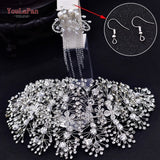 YouLaPan Golden Crystal Rhinestone for Bride - Hair Accessory