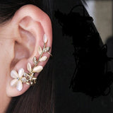 New Silver Plated Angel Wing Stylist Crystal Earrings Drop Dangle Ear Stud For Women Long Cuff Earring Bohemia Jewelrys