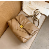 High Capacity PU Leather Women Shoulder Crossbody Bags 2021 New Chain Vintage Handbags Ladies Casual Totes Female Purses