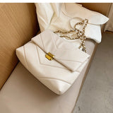 High Capacity PU Leather Women Shoulder Crossbody Bags 2021 New Chain Vintage Handbags Ladies Casual Totes Female Purses